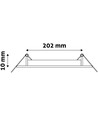 Ø22 cm LED indbygningspanel, 18W - Hul: Ø20,2 cm