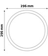 24W LED indbygningspanel - Hul: Ø28 cm, Mål: Ø29,6 cm, 230V