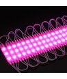 1,1W pr. stk Vandtæt pink LED modul - 12V DC, IP66, Perfekt til skilte og specialløsninger