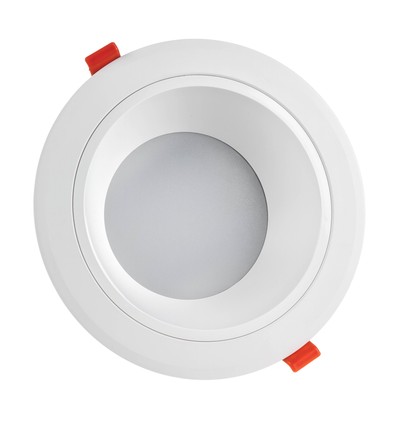 Restsalg: 20W LED spotlight - Hul: Ø17 cm, Mål: Ø19 cm, 230V, IP44 vådrum & udhæng