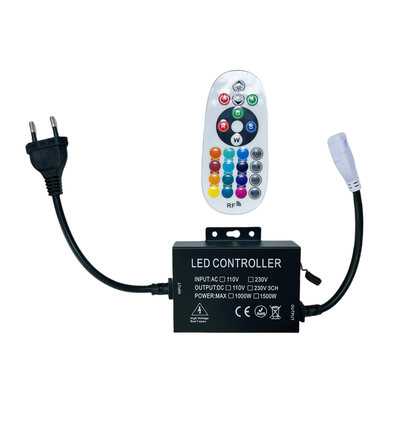 230V RGB CLIP-ON controller - Inkl. endeprop, til 230V, memory funktion, 100 m