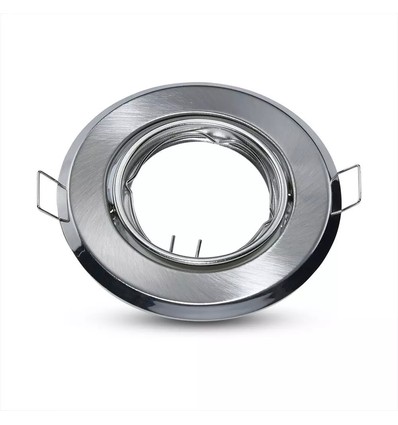 MR16 eller GU10 Downlight kit - Uden lyskilde, børstet stål, Hul: Ø7 cm, mål: Ø9,3 cm