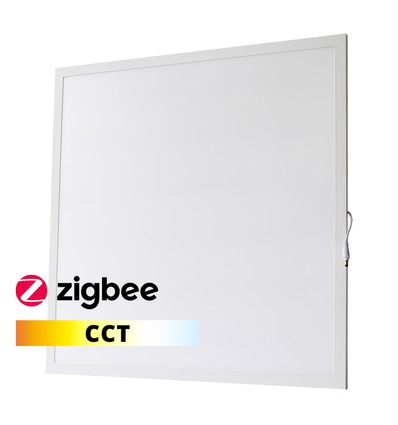 36W Zigbee CCT Smart Home LED panel - 60x60, CCT, Bagbelyst, hvid kant