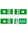 LED EXIT skilt til skinne - 3W, 2 timers batteri, inkl. piktogrammer, til 3-faset skinner