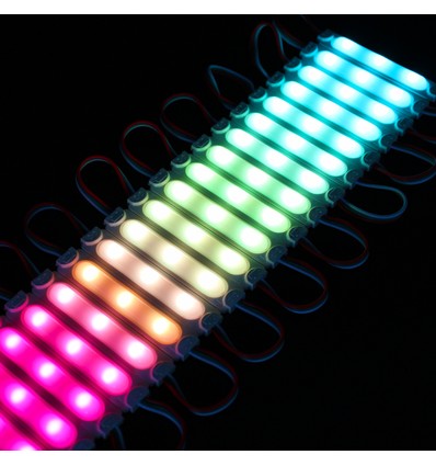 20 stk 2W vandtætte RGBIC LED moduler - 12V DC, IP65, Perfekt til skilte og specialløsninger