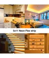 Smal og fleksibel 5x11 Neon Flex LED - 5M, 6W pr. meter, IP65, 12V