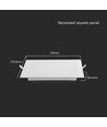 12W 17cm x 17cm LED indbygningspanel - Hul: 15,5cm x 15,5 cm, Mål: 17cm x 17cm