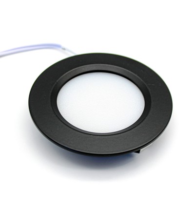 LEDlife Reco68 møbelspot indbygning RA92 - Hul: Ø5,5 cm, Mål: Ø6,8 cm, Sort, 2,7W, 12V DC