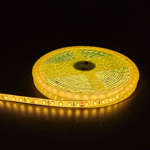 5m 10W/m Gul LED strip - 24V DC, IP65, 120 LED pr. meter