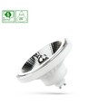 10W AR111 GU10 LED pære - 3000K (Varm hvid), hvid