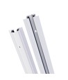 100cm 3-faset skinne til indbygning - Hvid, SPS 2, aluminium, IP20, til 230V skinnesystem