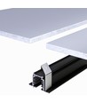 100cm 3-faset skinne til indbygning - Hvid, SPS 2, aluminium, IP20, til 230V skinnesystem