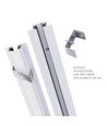 100cm 3-faset skinne til indbygning - Hvid, SPS 2, aluminium, IP20, til 230V skinnesystem