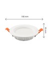 18W Ø19cm DURE 3 MAX indbygningspanel - 122lm/W, IP44, 6000K, 5 års garanti