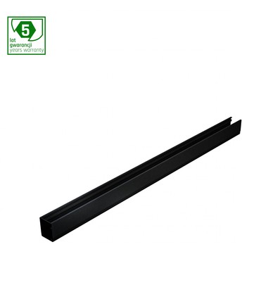 Sort skinnespot til 1-faset skinne - IP20, aluminium, uden lyskilde