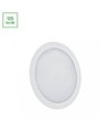 12W Ø17cm 2-i-1 indbygningspanel / påbygningspanel - 125lm/W, 3000K, rund, hvid kant