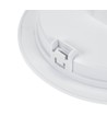 12W Ø17cm 2-i-1 indbygningspanel / påbygningspanel - 125lm/W, 3000K, rund, hvid kant