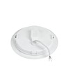 12W Ø17cm 2-i-1 indbygningspanel / påbygningspanel - 125lm/W, 3000K, rund, hvid kant