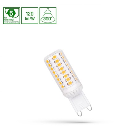 G9 4,5W LED pære - 540lm, 120lm/W, 3000K, varm hvid