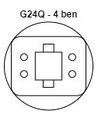 G24Q til E27 adapter