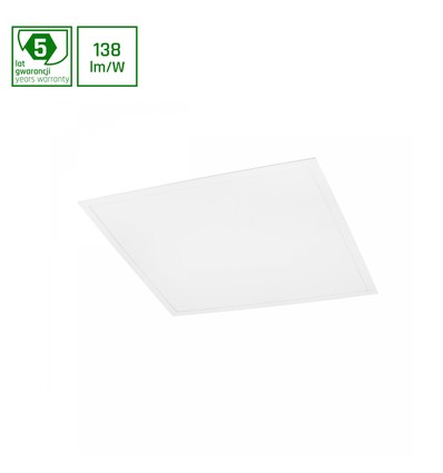 60x60 LED panel, 40W - 138lm/W, IP20, 5 års garanti, til indbygning og påbygning
