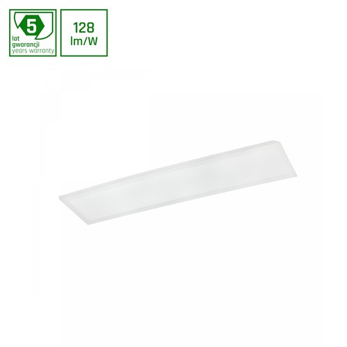 30x120 LED panel, 40W - 128lm/W, 3000K, 5 års garanti, hvid kant