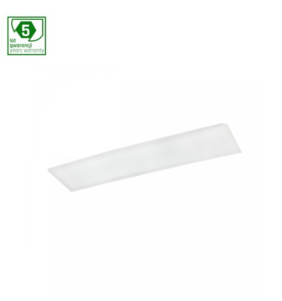 30x120 LED panel, 40W - 135lm/W, UGR19, 3000K, 5 års garanti, hvid kant, inkl. driver