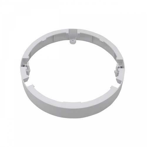 Hvid påbygningsramme til LED panel - Ø22cm, højde 3,6cm, aluminium/plastik