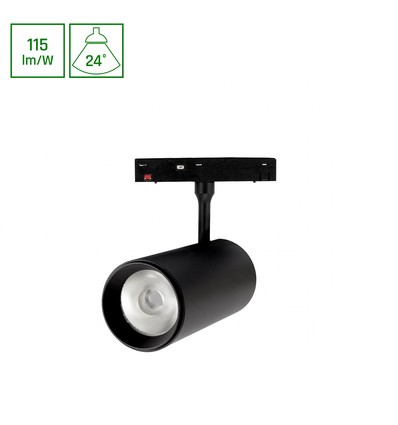 20W SHIFT Basic Spot Armatur - 3000K, Sort, L Retning 5.5x12x18cm