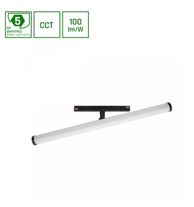 12W Dæmpbar SHIFT Beam Skinne Lys Ø28x40x7,5mm - 150°, CCT, Sort, Zigbee
