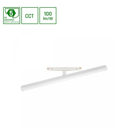 12W Dæmpbar SHIFT Smart Beam Skinne Lys - 150°, CCT, Hvid, Ø28x40x7.5cm, Zigbee