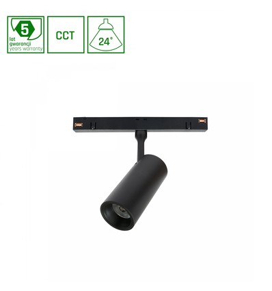 6W Dæmpbar SHIFT Smart Spot S - 24°, CCT, Sort, Ø35x142x106mm, Zigbee