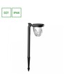 1W Solara Brilo solcelle LED lampe, 3-i-1 - 3.7V, 100lm, CCT, bordlampe, væglampe og spyd, IP44, sort