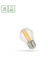 E27 5,5W LED kronepære filament - G45, 700lm, 4000K, 300° spredning, Erstat 55W