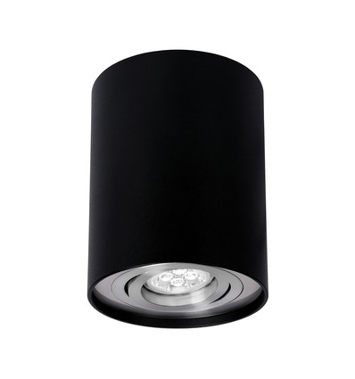 CHLOE GU10 IP20 ROUND BLACK/SILVER ADJUSTABLE SPOT