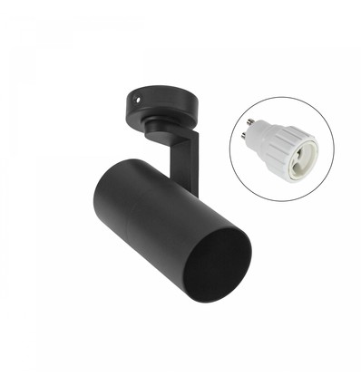 Væg/loftmonteret spot GU10 - Sort, uden lyskilde