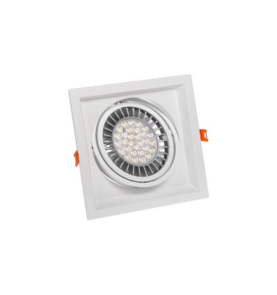 GU10 Maxi Uno indbygningsspot til AR111 - Hvid, 186x186 mm, IP20, uden lyskilde