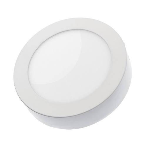 ALGINE Eco rundt 12W - IP20, kold hvid, loftpanel, hvid ramme, overflade