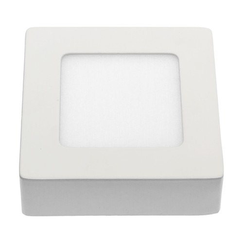 Algine Eco 6W - LED, firkantet, 230V, IP20, kold hvid, loftpanel, hvid ramme, overflademonteret