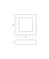 Algine Eco 6W - LED, firkantet, 230V, IP20, kold hvid, loftpanel, hvid ramme, overflademonteret