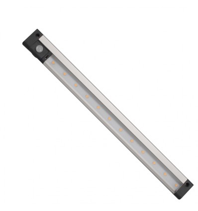 50cm 5,3W LED skabsarmatur med PIR sensor, 12V - Kold hvid, linear modul