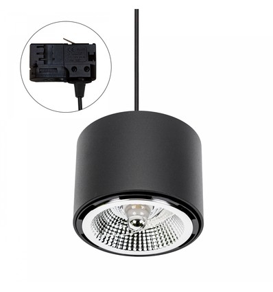 CHLOE AR111 1-fase skinnespot til GU10 - Sort, uden lyskilde, IP20