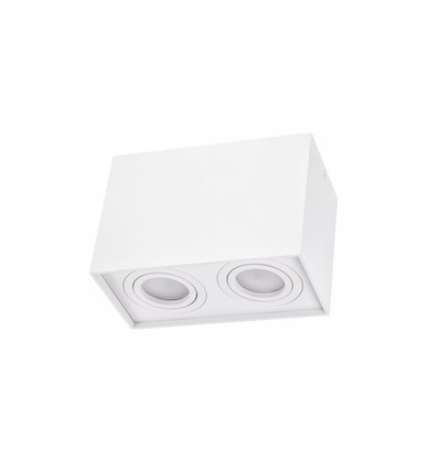 Chloe Duo 2xGU10 loftspot - Rektangulær, aluminium, IP20, uden lyskilde