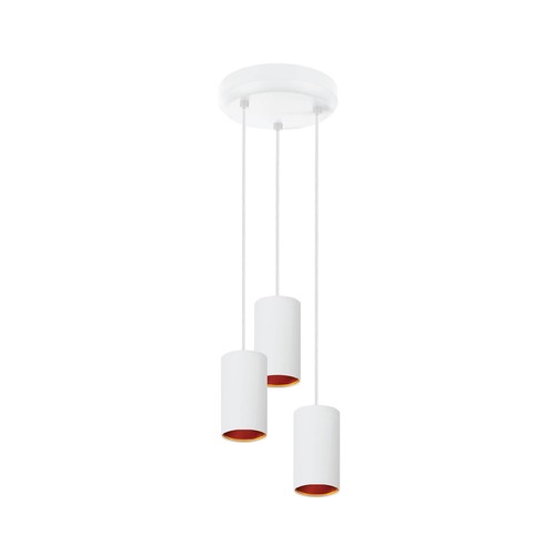 CHLOE Nedhængt Lampe - GU10 x3, IP20, Hvid Guld Rundt Base, Uden Lyskilde