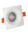 Fiale V GU10 indbygningsspot - Firkantet, hvid, IP20, uden lyskilde