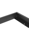 60x60 påbygningsramme til LED panel, sort - 600x600x50 mm, aluminium
