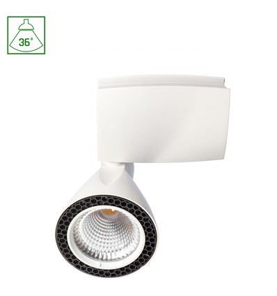 30W LED skinnespot - hvid, 6000K (Kold hvid)