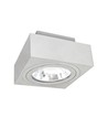 AR111 GU10 påbygningsspot, hvid - Firkantet, justerbar, 14,5 x 14,5 x 8,5 cm, uden lyskilde