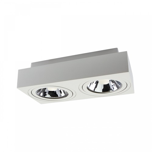 Mirora AR111 Overflade GU10 - 250V, IP20, 293x145x85mm, Hvid, Rektangulær, Justerbar, Spot, Uden Lyskilde