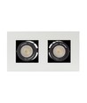 Mirora GU10 - GU10, 250V, IP20, 255x145x85mm, Hvid, Sort, Rektangel, Justerbar, Spot